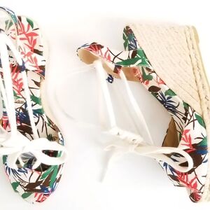 Castaner Floral Espadrille Wedge Sandals